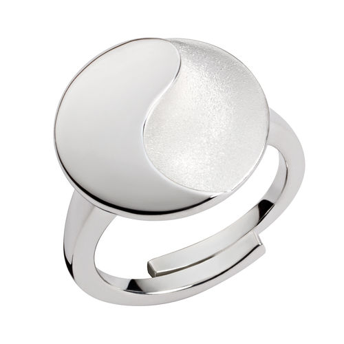 Yin-Yang Ring Silber mattiert
