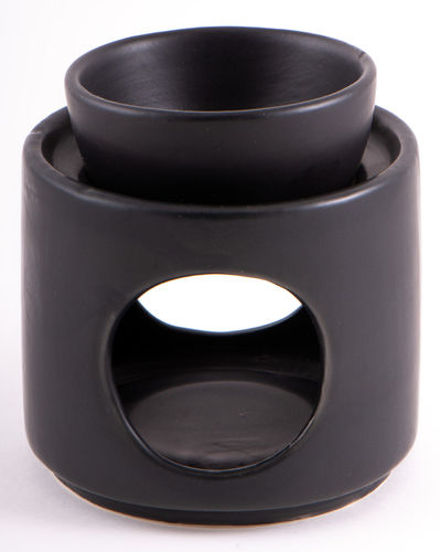 Aromalampe schwarz Keramik